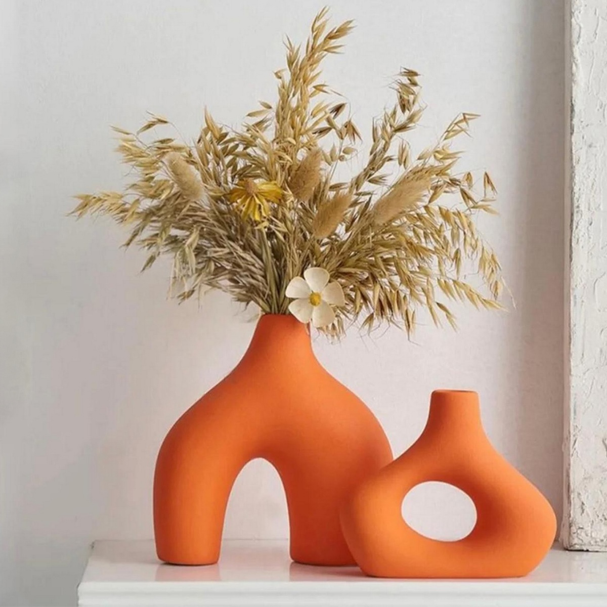 Handmade Pottery Vase Orange