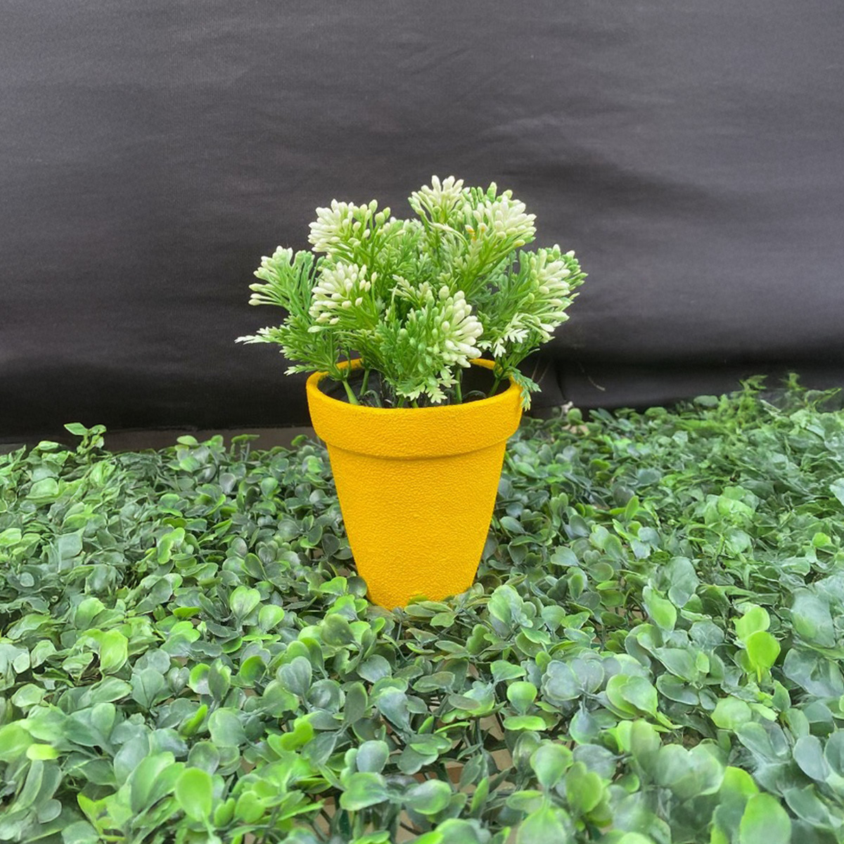Yellow Fish Color Pot Pottery Planter Pot Yellow - 18 × 7 cm