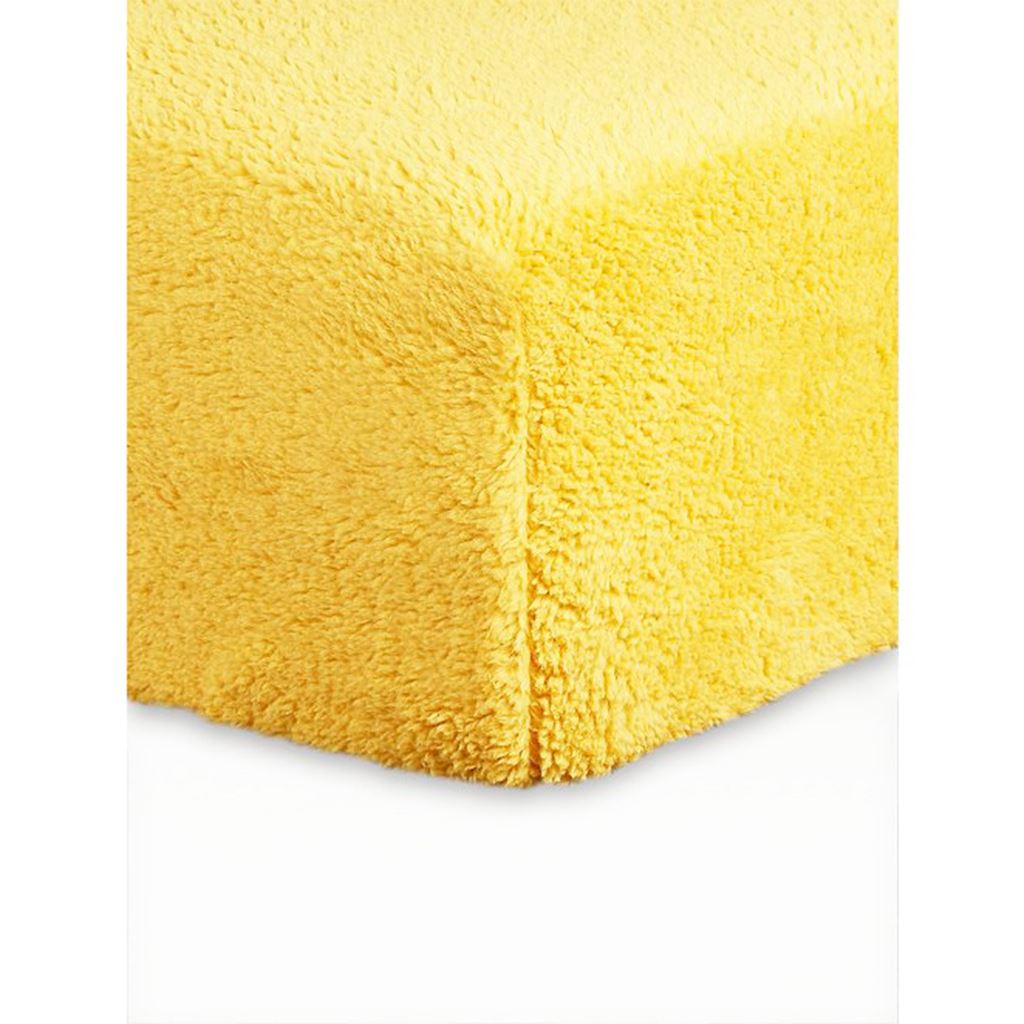 Snooze Fitted Fleece Blanket Yellow - 30×160×200 cm