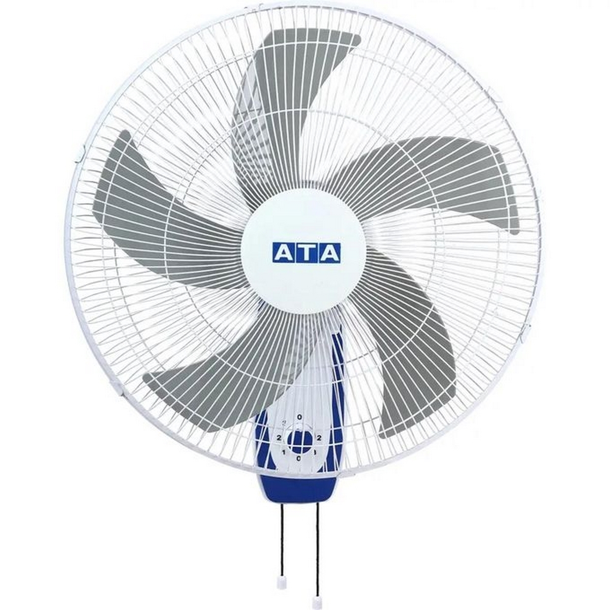 ATA wall fan 5 blades 18 inch 3 speeds white and blue - 18B01P5
