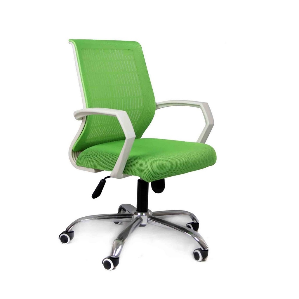 Economic Office Chair 90x50x50 cm Green White WOBOFF50